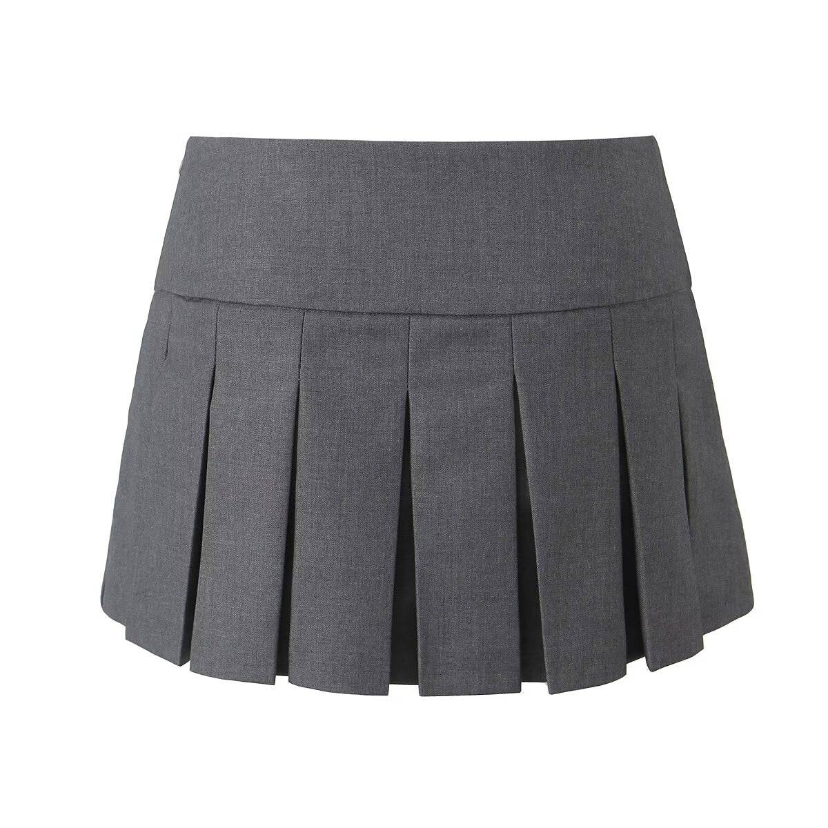 Flattering High Waist Pleated Skirt with Chic Bow    