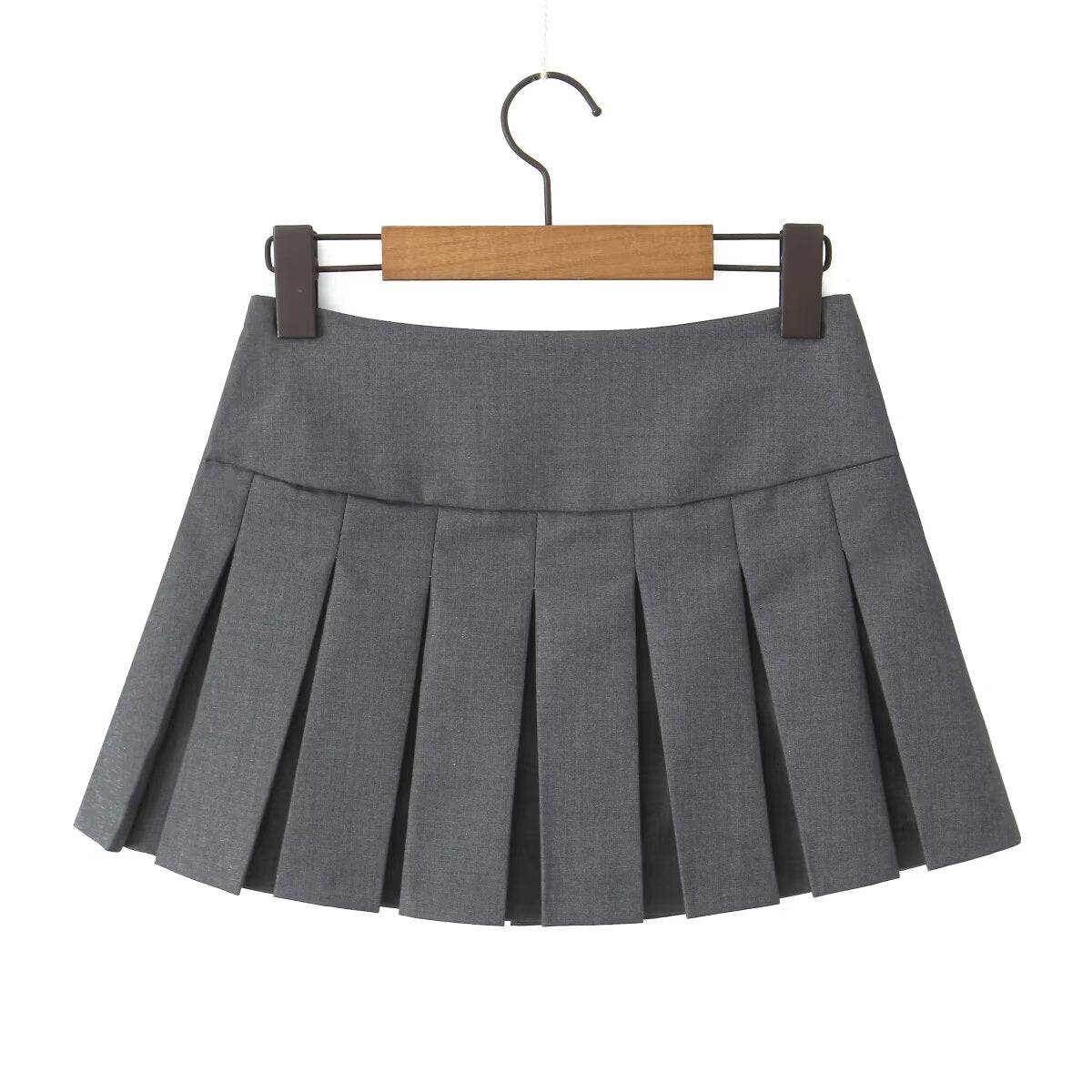 Flattering High Waist Pleated Skirt with Chic Bow    