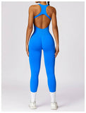 Spring Gym Seamless Yoga Jumpsuit for Women with Core Support and Back Shaping    