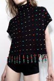 Pearl-Embellished Tassel Knit Vest for Women's Winter Fashion    