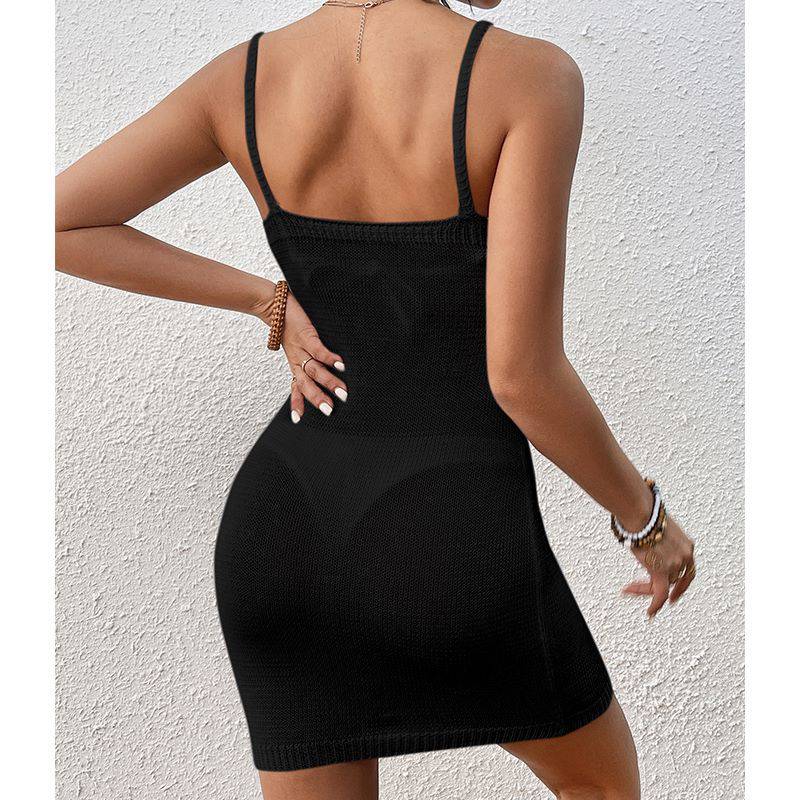 Vacation Slim Fit Sleeveless Beach Dress    