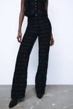 Stylish Embroidered Velvet Pants for Women's Winter Fashion    