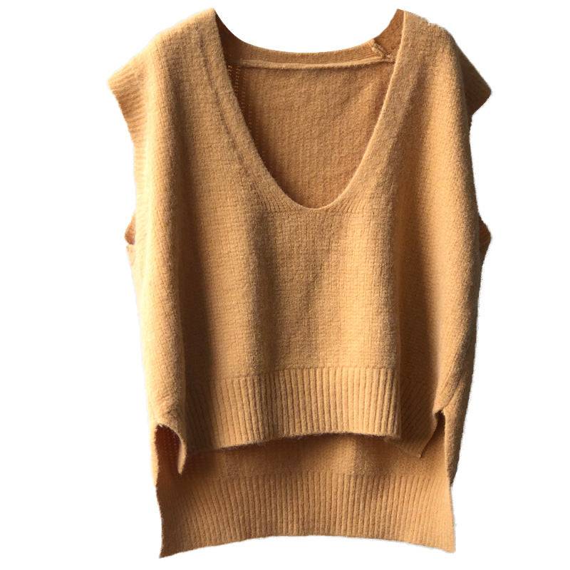 V-neck Sleeveless Knitted Vest for Chic Summer Style and Comfort    