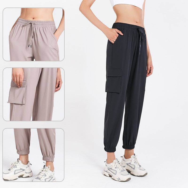 Women's High-Rise Breathable Loose Fit Workout Pants for Autumn and Winter    