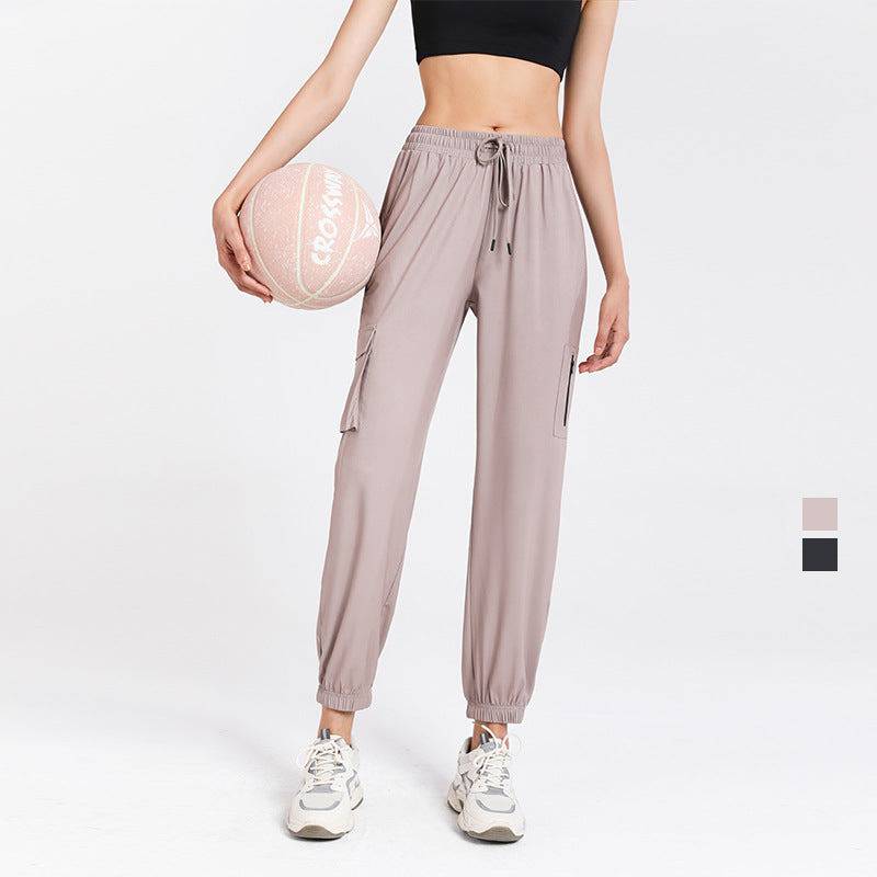 Women's High-Rise Breathable Loose Fit Workout Pants for Autumn and Winter    