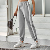 Striped High Waist Casual Pants with Pockets for Women, Ideal for Spring, Summer, and Fall    