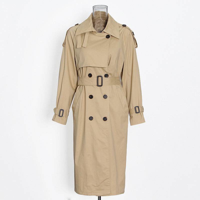 Elegant Mid-Length Windbreaker Coat for Women    