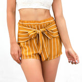 High Waist Striped Shorts for Women    