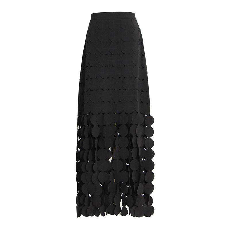 Elegant Fringed Midi Skirt for Summer    