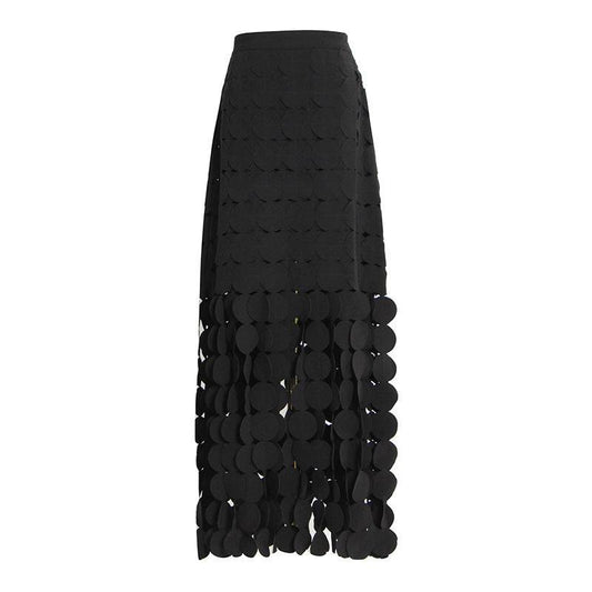 Elegant Fringed Midi Skirt for Summer    