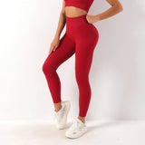 High Waist Seamless Ribbed Yoga Pants for Women    