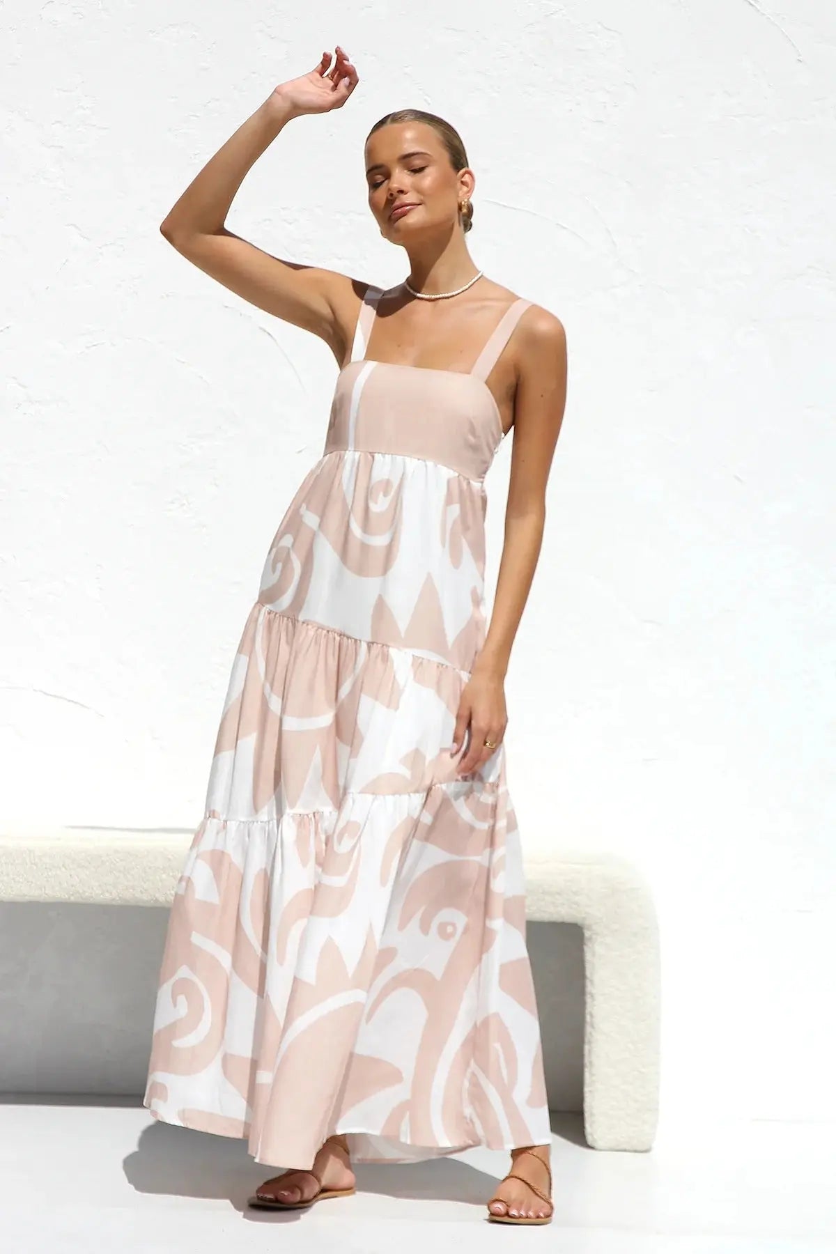 Bohemian Paradise Tiered Maxi Dress for Summer Escapes    