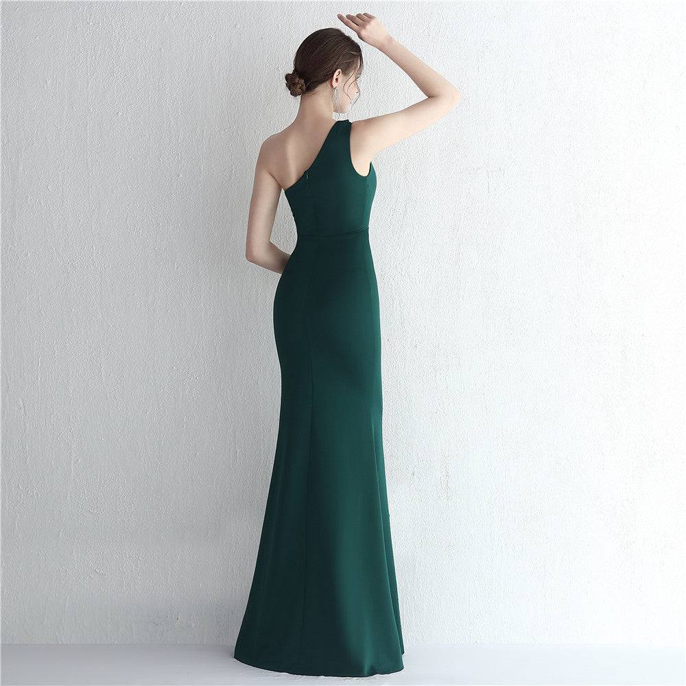 Sensational Satin One-Shoulder Fishtail Dress for Special Occasions    