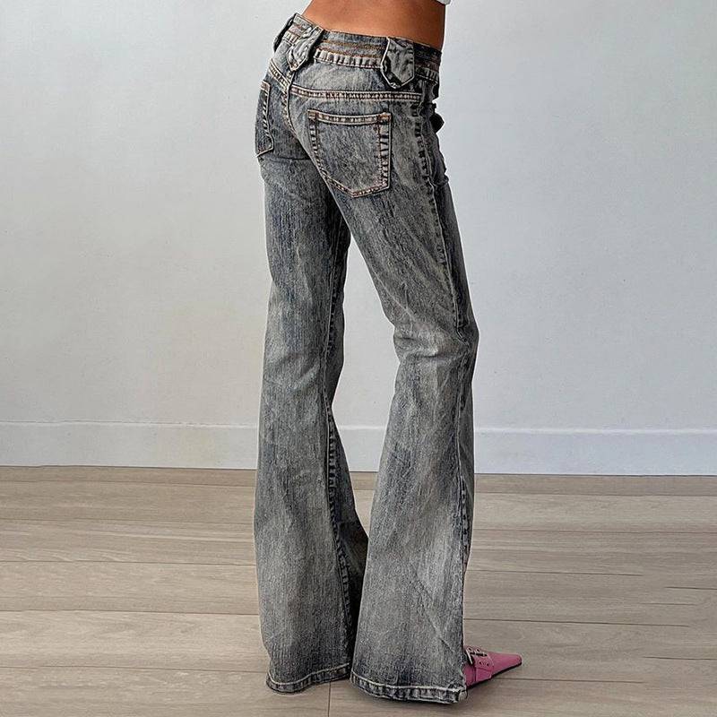 Vintage Smoky Gray Bootcut Jeans for Women    