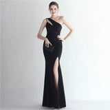 Sensational Satin One-Shoulder Fishtail Dress for Special Occasions    