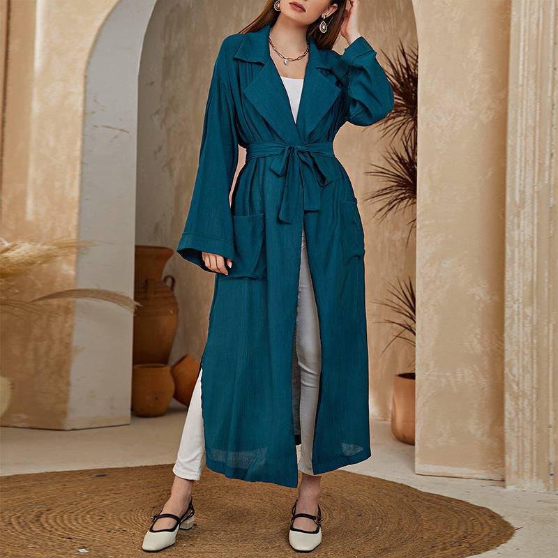 High-Quality Elegant French Spring/Autumn Windbreaker Coat for Women    