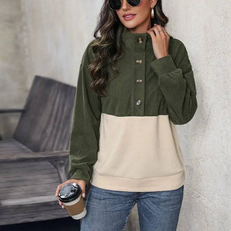 Stylish Stitched Fleece Sweater for Women's Fall Wardrobe    