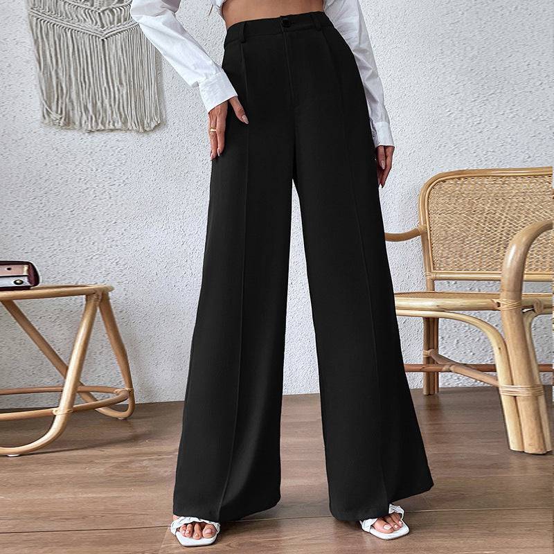 Elevate your Style with High-Waist Wide Leg Casual Trousers    