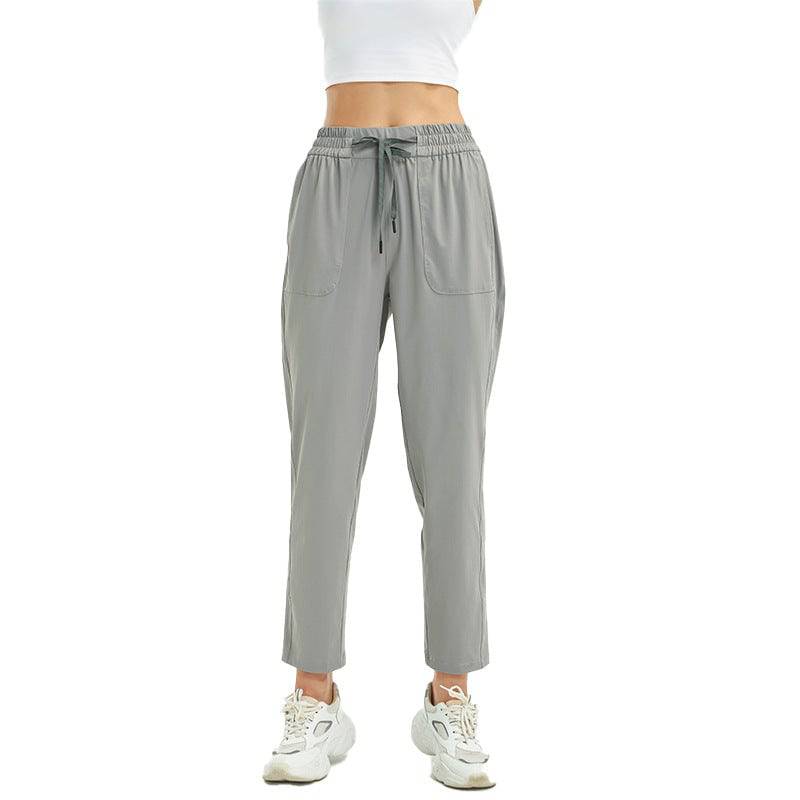 High Waist Quick-Dry Wide Leg Fitness Pants for Women    