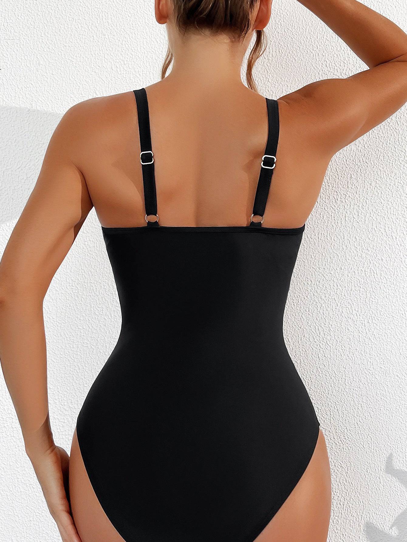 Sexy Backless Mesh One-Piece Swimsuit    