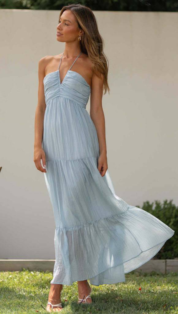 Elegant V-Neck Sleeveless Maxi Dress for Women    