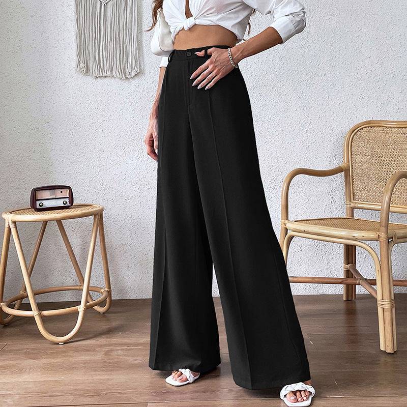 Elevate your Style with High-Waist Wide Leg Casual Trousers    