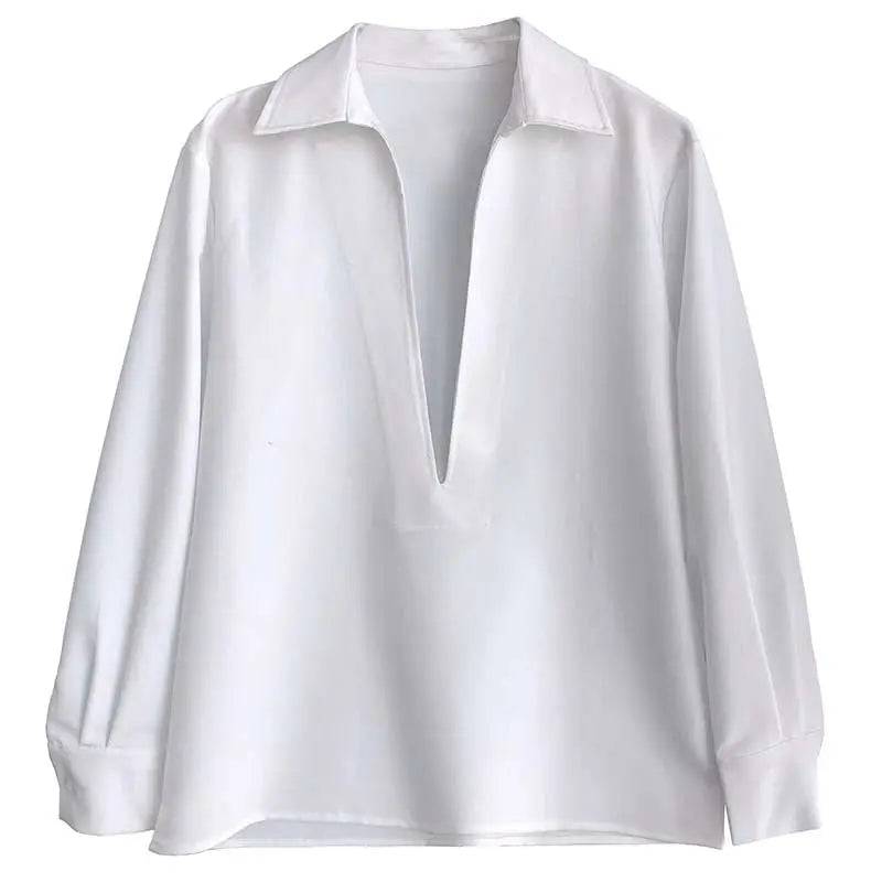 V-neck Bandage Top: Stylish Long Sleeve Outerwear for Women    