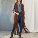 Slim Fit Sleeveless Vest with Tassel Detail for Women    