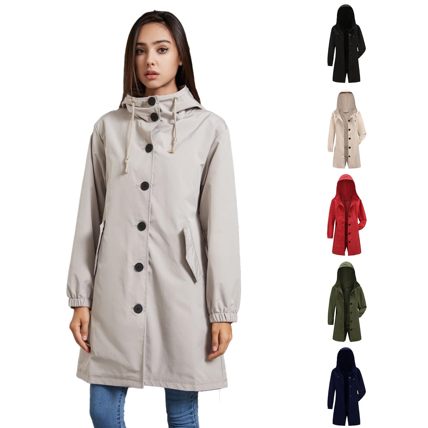 Waterproof Anorak Long Coat for Women, Perfect for Autumn and Winter with Plus Size Options    