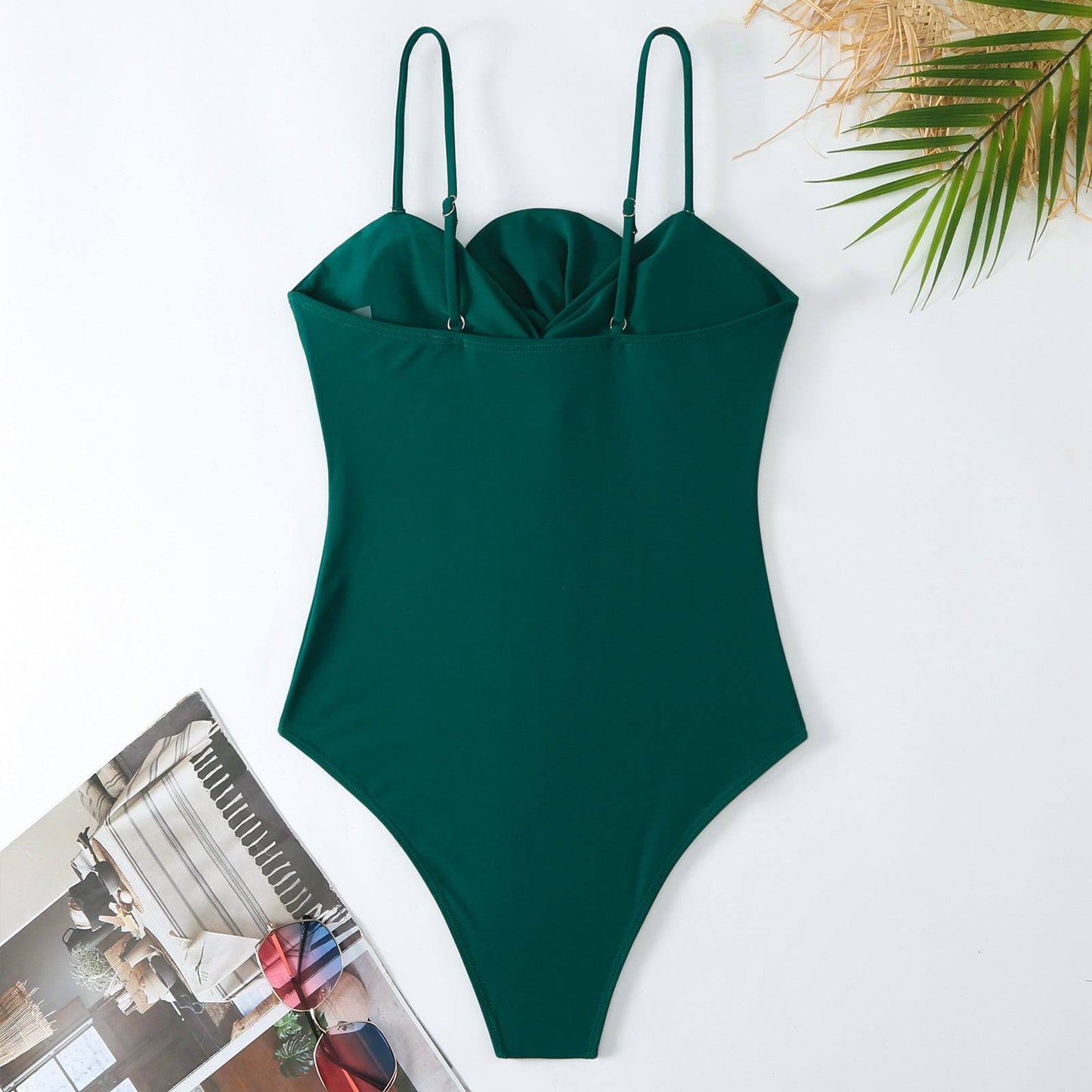 French Retro Bow Design One-Piece Swimsuit for Women    