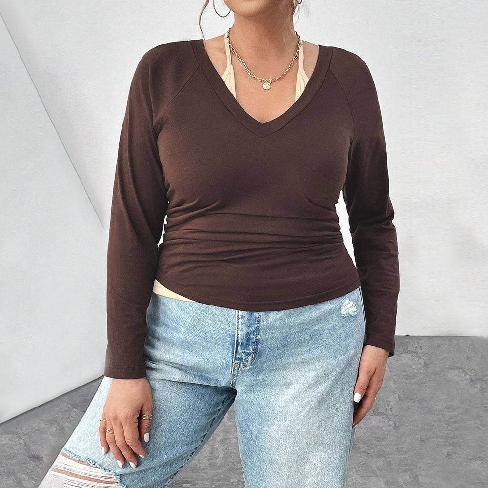 Halter Neck Slim Fit Plus Size Sweater    