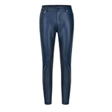 New Popular Womens Clothing Casual Pants Skinny Pants Faux Leather Pants    