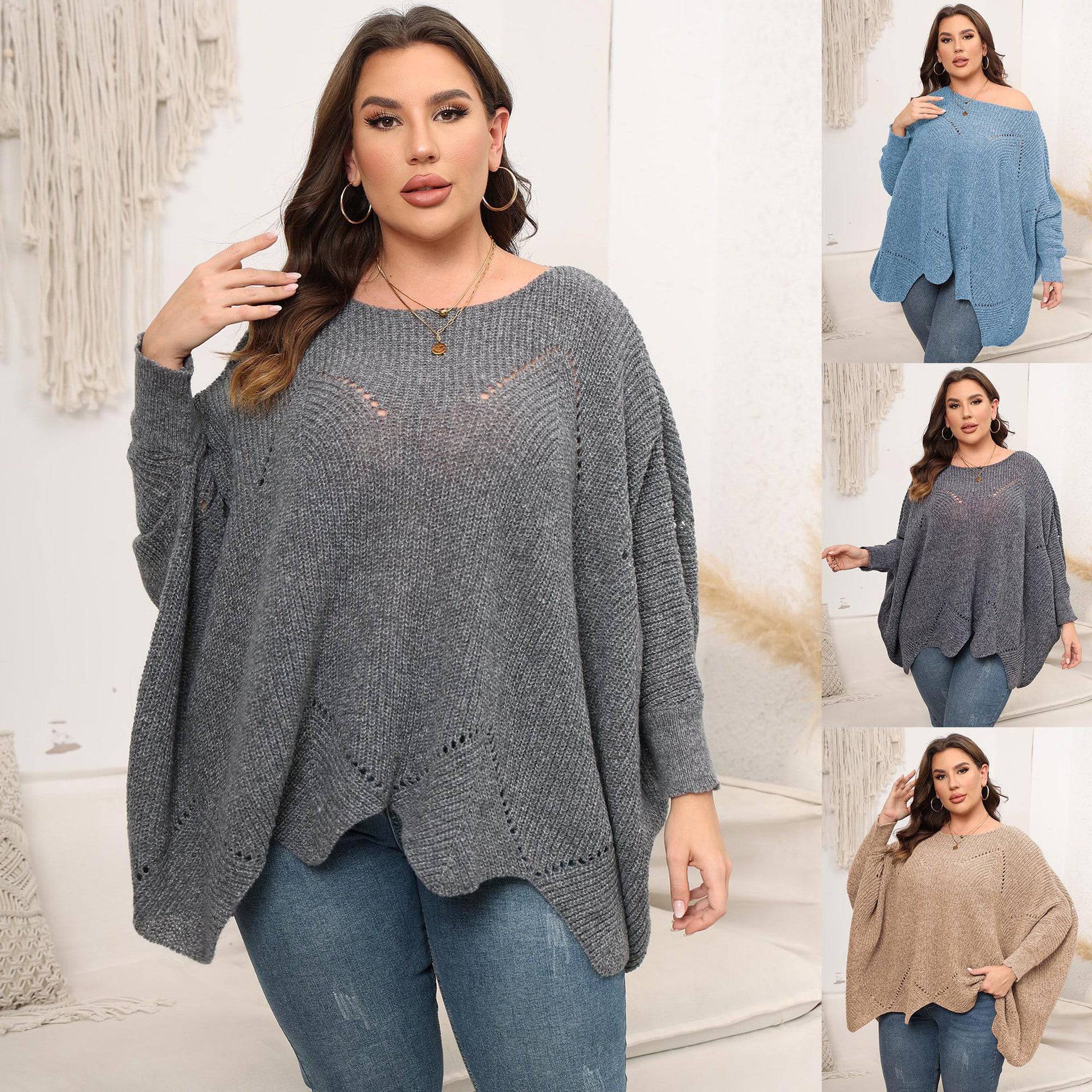 Stylish Plus Size Women's Woven Pullover for Autumn and Winter    