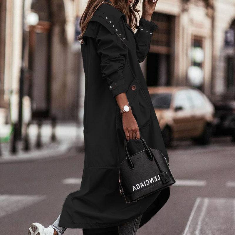 Stylish Mid-Length Trench Coat for Fall and Winter    