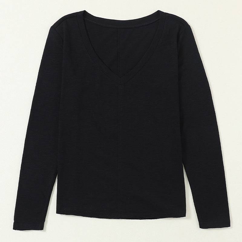 Elegant V-Neck Long Sleeve Casual Sweater for Women    