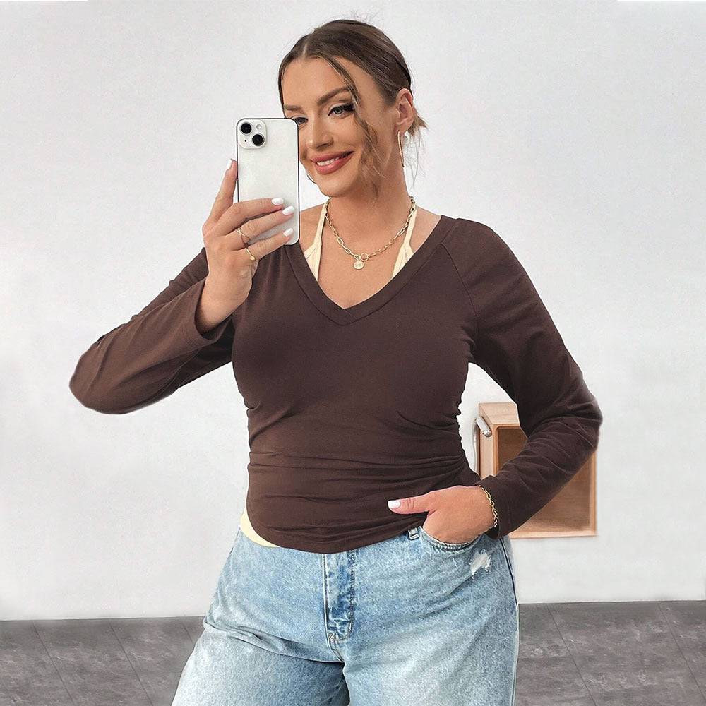 Halter Neck Slim Fit Plus Size Sweater    