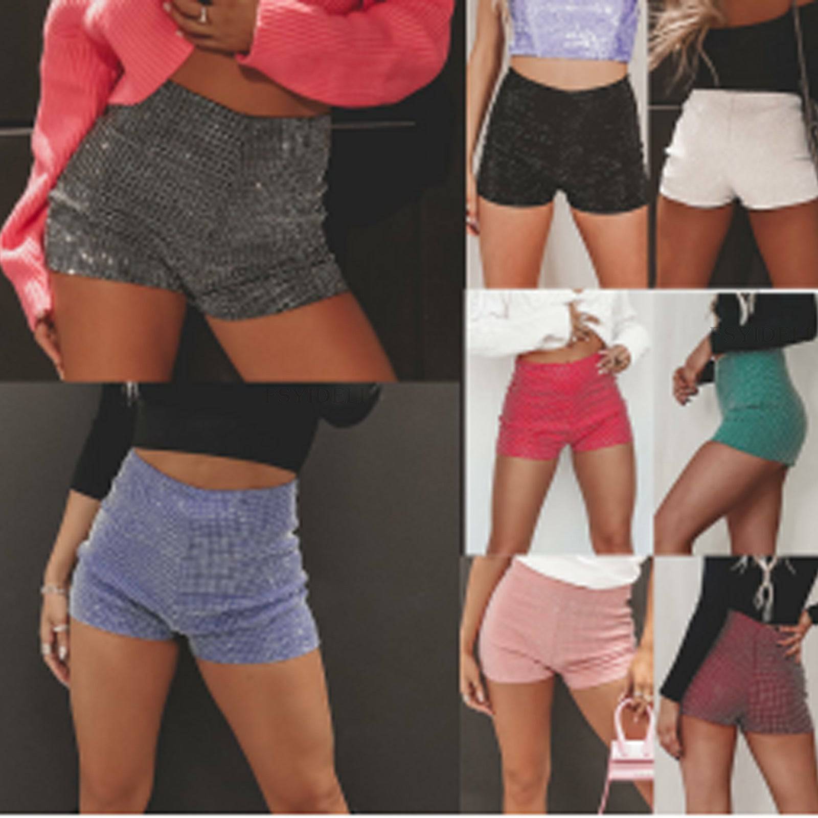 Shiny Diamond Shorts for Women - Summer Fashion Statement    