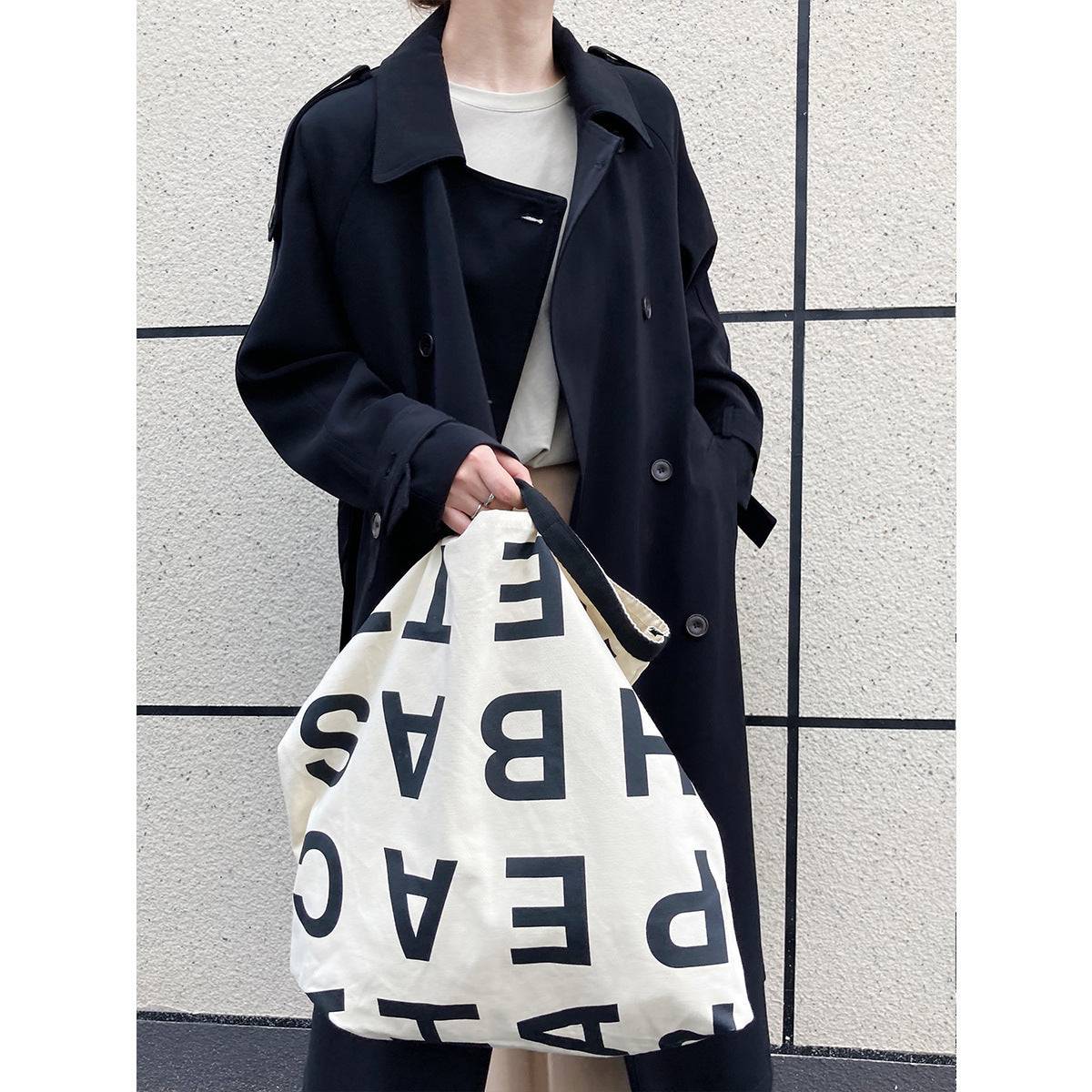 Main Promotion Autumn Draping British Loose Mid-Length over the Knee Trench Coat Female    