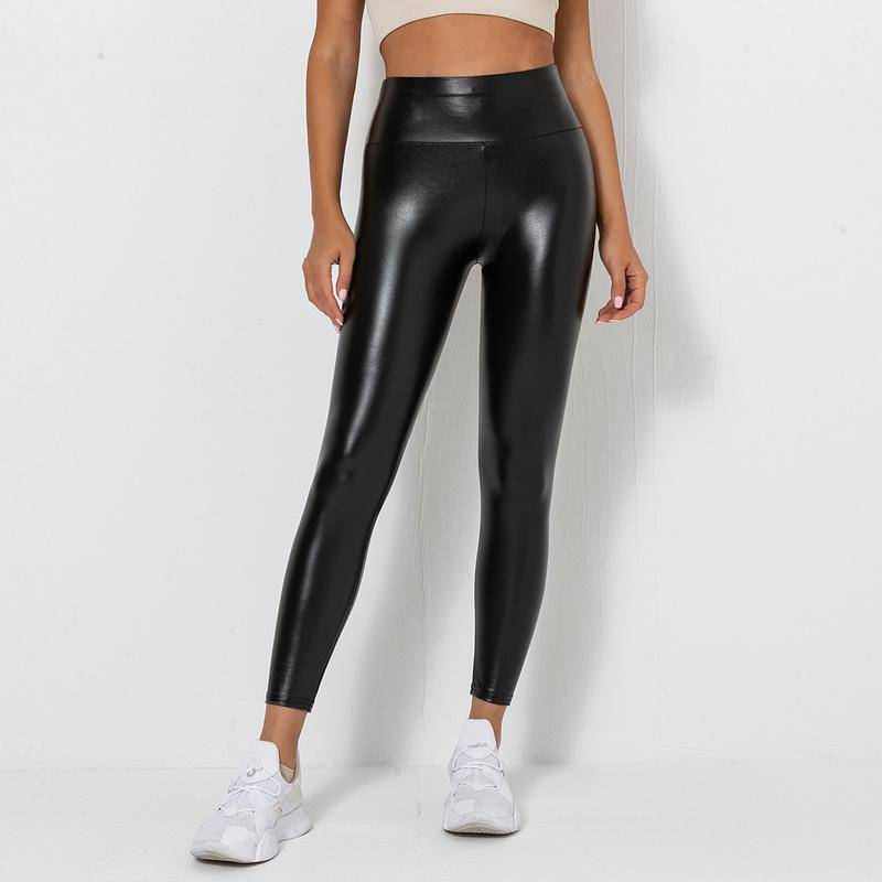 Sleek and Sexy High-Waist Faux Leather Pants for Women    