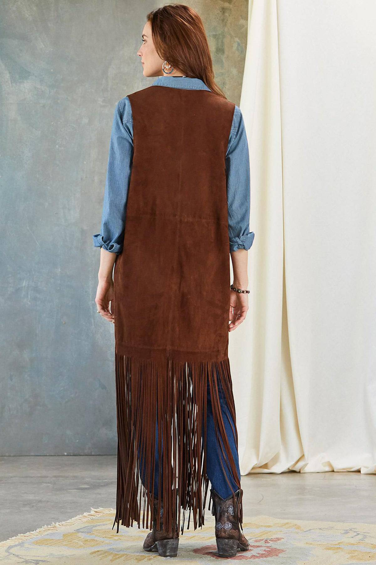 Slim Fit Sleeveless Vest with Tassel Detail for Women    