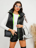 Women's Casual Zipper Vest with Slim Fit    