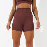 Peach Hip Lift High-Waisted Yoga Shorts with Belly Support    