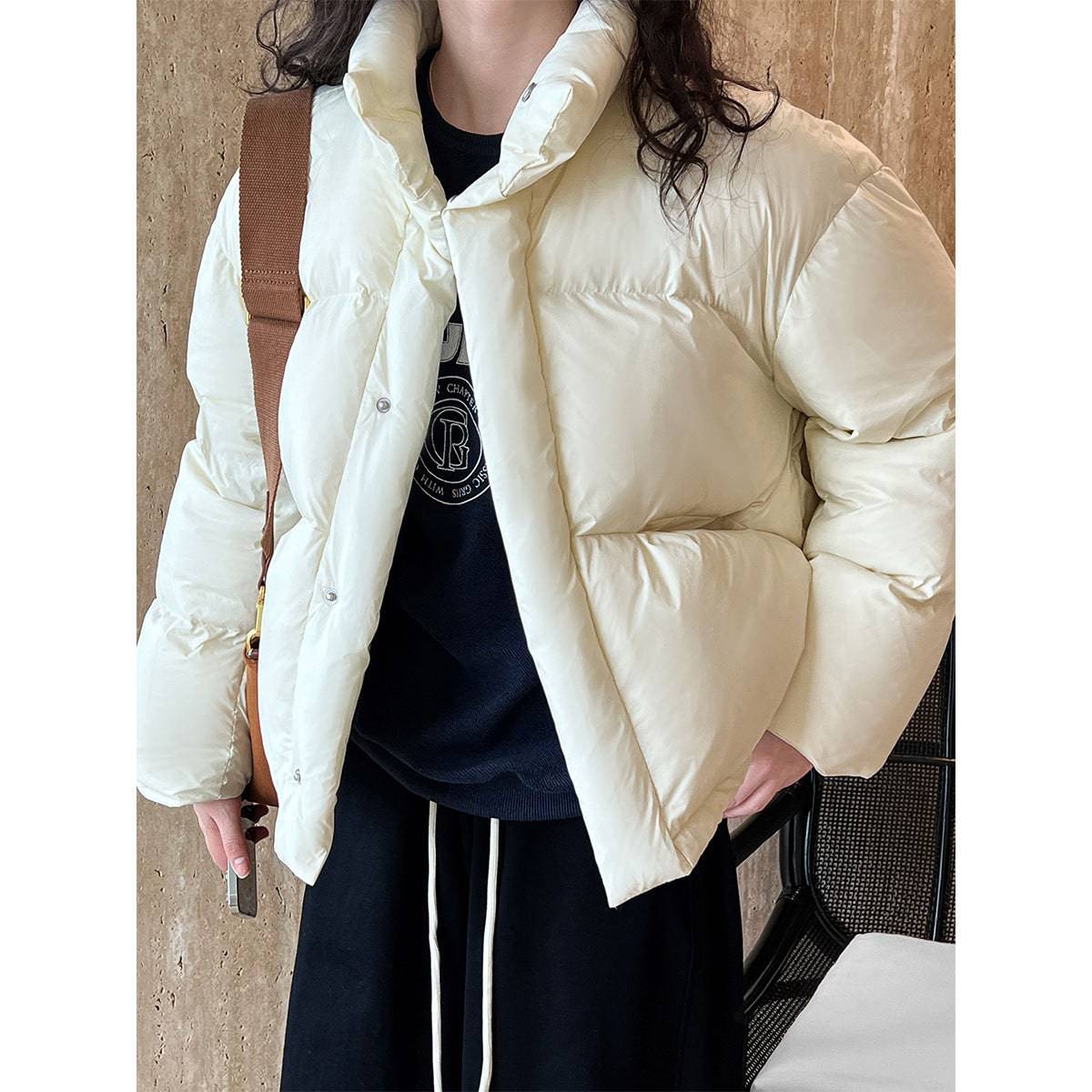 National Standard 90 White Duck Down Short Jacket for Women    