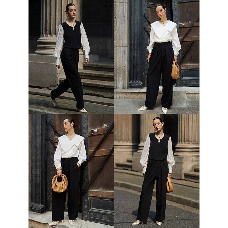 Sophisticated Wide-Leg Pants for Early Autumn    