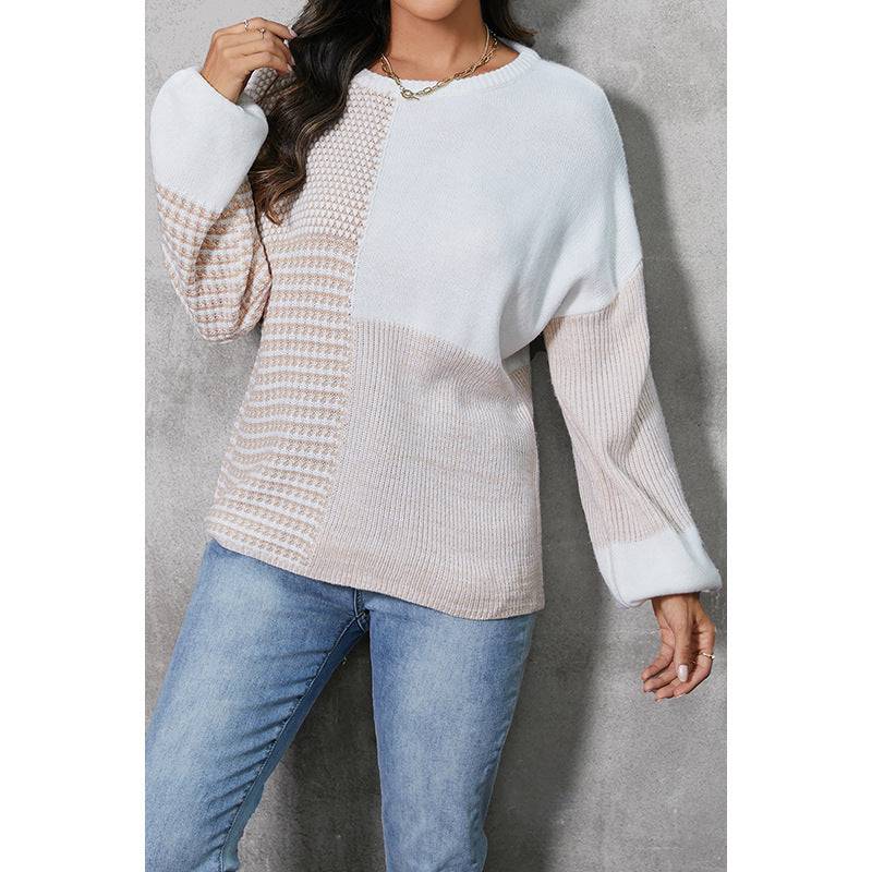 Trendy Cutout Sweater with Tied Long Sleeves    