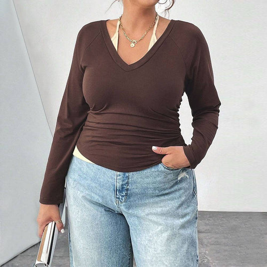 Halter Neck Slim Fit Plus Size Sweater    