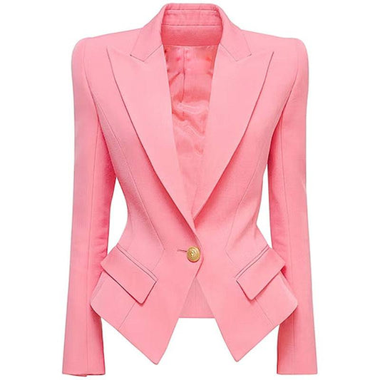 Lion Buckle Slim Fit Blazer Jacket    