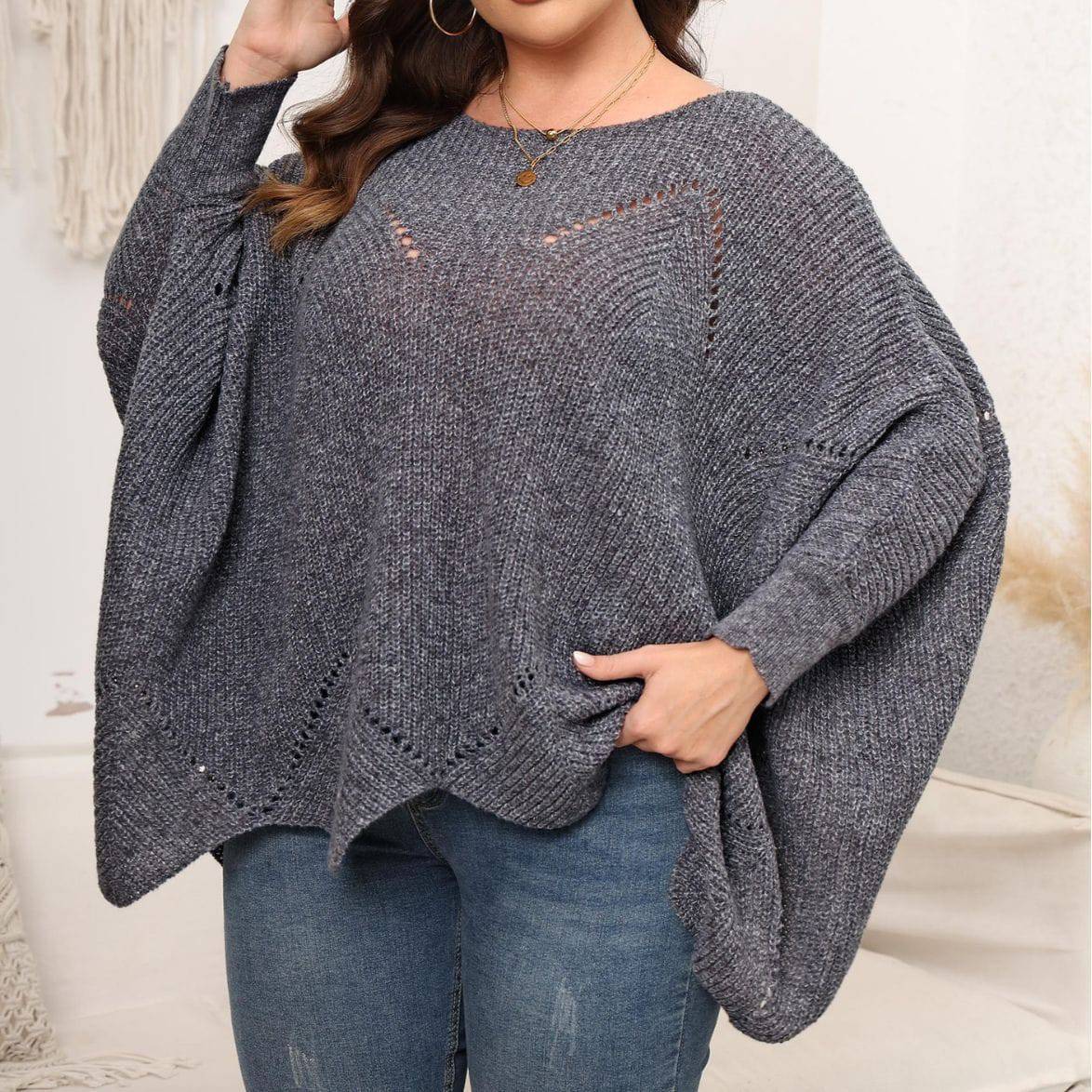 Stylish Plus Size Women's Woven Pullover for Autumn and Winter    