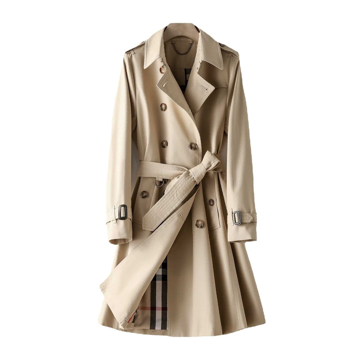 Long Elegant British Trench Coat for Women    