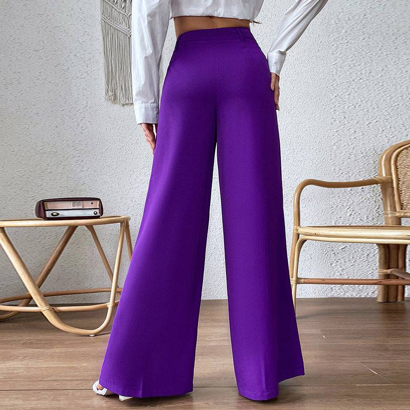 Elevate your Style with High-Waist Wide Leg Casual Trousers    